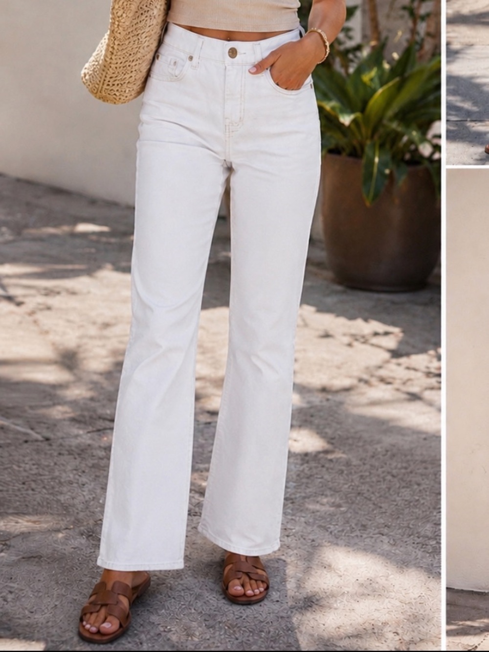 7 For All Mankind Cropped Dojo White Jeans Women’s Size 26